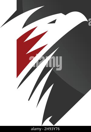 Eagle Shield Security Icon Illustration Template Sign Stock Vector