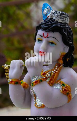 baby krishna statue image Stock Photo