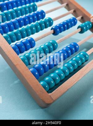 child's toy abacus ancient calculator math arithmetic educational object Stock Photo