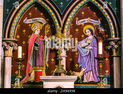 Saint Catherine of Saint Augustine Chapel Bayeux Cathedral Our Lady of Bayeux Church Bayeux Normandy France. Born Normandy, she is considered one of f Stock Photo