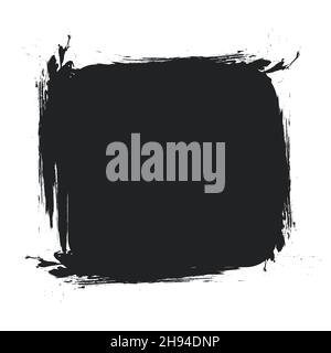 Black brush stroke and texture Background. Stock Vector