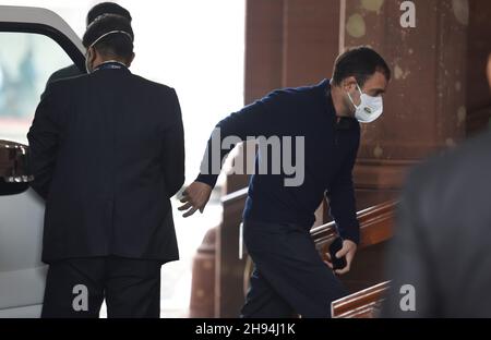 New Delhi, India. 04th Dec, 2021. NEW DELHI, INDIA - DECEMBER 3: Congress MP Rahul Gandhi arrives at Parliament House to attend the winter session, on December 3, 2021 in New Delhi, India. (Photo by Arvind Yadav/Hindustan Times/Sipa USA) Credit: Sipa USA/Alamy Live News Stock Photo