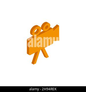 Vector isometric Camcorder icon on a white background eps Stock Vector