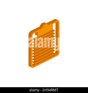 Vector isometric document icon on a white background eps Stock Vector
