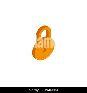 Vector isometric Lock icon on a white background eps Stock Vector