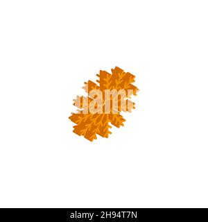 Vector isometric snowflake icon on a white background EPS Stock Vector