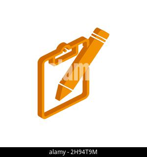 Vector isometric PENCILS icon on a white background eps Stock Vector