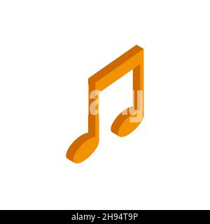 Vector isometric music icon on a white background eps Stock Vector
