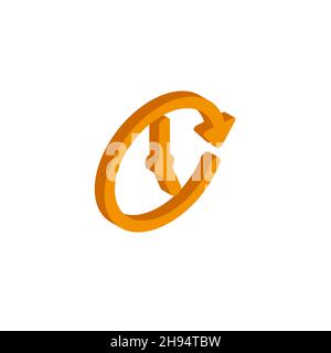 Vector isometric clock icon on a white background eps Stock Vector