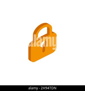 Vector isometric Lock icon on a white background eps Stock Vector