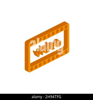 Vector isometric video icon on a white background EPS Stock Vector