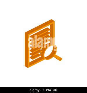 Vector isometric document icon on a white background EPS Stock Vector