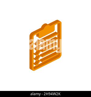 Vector isometric document icon on a white background eps Stock Vector