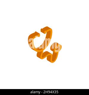 Vector isometric stethoscope icon on a white background eps Stock Vector