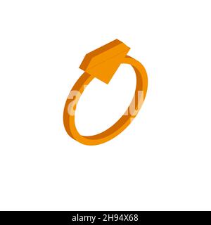 Vector isometric diamond icon on a white background eps Stock Vector