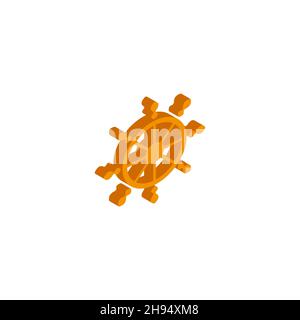 Vector isometric nautical helm wheel icon on a white background eps Stock Vector