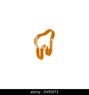 Isometric vector tooth icon sign isolated on white background. eps Stock Vector