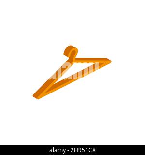 Isometric vector hanger icon sign isolated on white background. eps Stock Vector