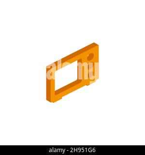 Vector isometric Microwave icon on a white background eps Stock Vector