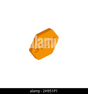 Vector isometric stop icon on a white background eps Stock Vector