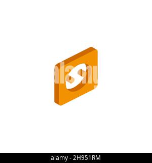 Vector isometric power outlet icon on a white background eps Stock Vector