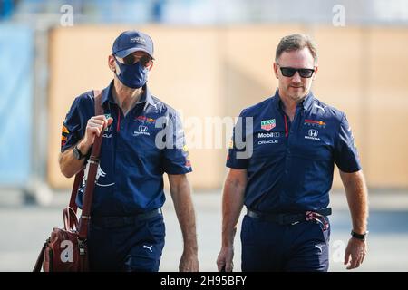 NEWEY Adrian, Chief Technical Officer of Red Bull Racing, HORNER Christian (gbr), Team Principal of Red Bull Racing, portrait during the Formula 1 stc Saudi Arabian Grand Prix 2021, 21th round of the 2021 FIA Formula One World Championship from December 3 to 5, 2021 on the Jeddah Corniche Circuit, in Jeddah, Saudi Arabia - Photo: Antonin Vincent/DPPI/LiveMedia Stock Photo