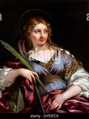 Saint Martina by Pietro da Cortona (Pietro Berrettini: 1596/7-1669), oil on canvas, c.1635-40 Stock Photo