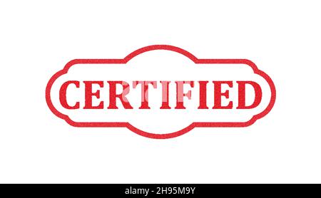 Certified stamp on white, vector illustration esp Stock Vector