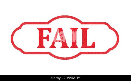 FAILED red stamp text on white vector illustration esp Stock Vector