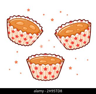 Knäck, traditional Swedish Christmas sweets. Toffee candy with nuts in paper wrappers. Stock Vector