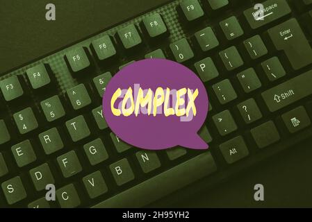Conceptual display Complex. Word Written on the significant ideas that are completely or partly repressed Filling Up Online Registration Forms Stock Photo