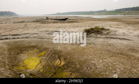 The Gorai-Madhumati River is one of the longest rivers in Bangladesh and a tributary of the Ganges. This river of Bangladesh is full of amazing beauty Stock Photo