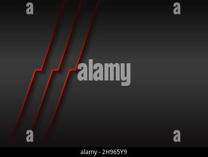 modern and luxury red tripes on black metal background,vector illustration Stock Vector