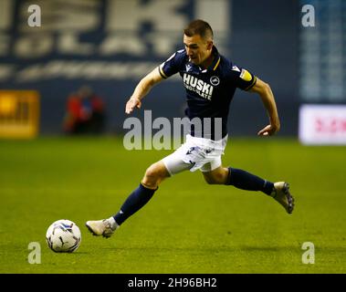 London, UK. 04th Dec, 2021. LONDON, United Kingdom, DECEMBER 04: Jed Wallace of Millwall during The Sky Bet Championship between Millwall and Birmingham City at The Den Stadium, London on 04th December 2021 Credit: Action Foto Sport/Alamy Live News Stock Photo