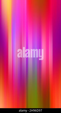 Blurred colorful multicolored background from lights. Iridescent holographic abstract bright neon colors backdrop. Tall banner Stock Photo