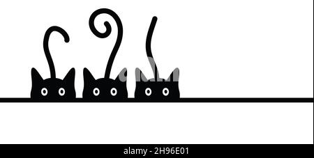 Drawing Cat Line Pattern. Funny Vector Cats Sign. Comic Cartoon Sketch. One  Line Kitten, Kitty Silhouette Icon. Animal, Cute Pet Sits Background. I Love  Cats. World Cat Day. Royalty Free SVG, Cliparts