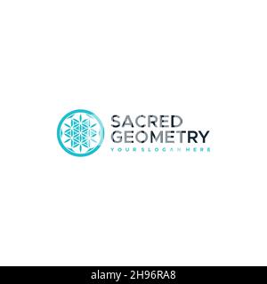 Modern Flat letter mark SECREDGEOMETRY logo design Stock Vector