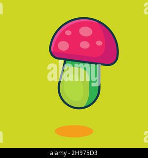 mushrooms isolated cartoon vector illustration in flat style Stock Vector