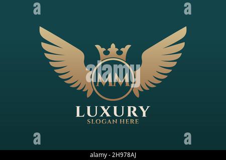 Luxury royal wing Letter MM crest Gold color Logo vector, Victory logo,  crest logo, wing logo, vector logo Stock Vector Image & Art - Alamy