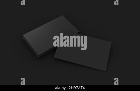 Minimal Business card 3d rendering for graphic design. Stock Photo