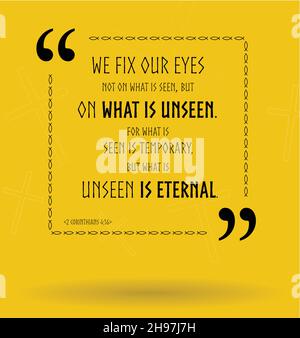 Best vector Bible quotes about Christian values - Corinthians 4:16. Motivational Holy scripture verses for Bible study flashcards, vector illustration Stock Vector