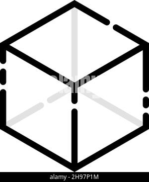 abstract cube logo isolated on white Stock Vector