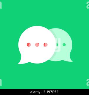 cartoon simple online chat bubbles Stock Vector
