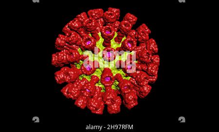Omicron Virus mutation Coronavirus vaccine Medical Pandemic coronavirus covid concept Epidemic 3d render