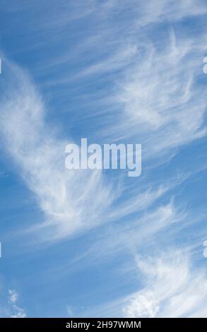 White clouds on blue sky , Finland Stock Photo