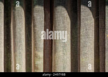 sunlight through net curtains Stock Photo