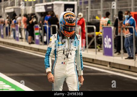 Novalak Clement, MP Motorsport, Dallara F2, portrait during the 7th round of the 2021 FIA Formula 2 Championship from December 3 to 5, 2021 on the Jeddah Corniche Circuit, in Jeddah, Saudi Arabia - Photo: Sebastian Rozendaal/DPPI/LiveMedia Stock Photo