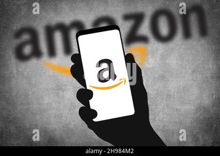 Amazon company - internet shopping Stock Photo