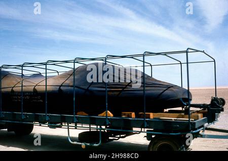 Bluebird CN7 being transported to Lake Eyre for World Record attempt, Australia, 1964. Stock Photo