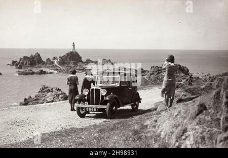 1932 Standard Little Nine at La Corbiere, Jersey. Stock Photo